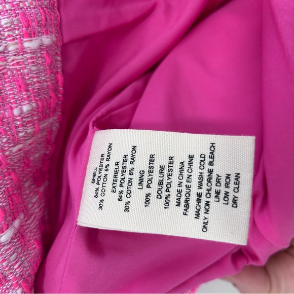 L'Agence Ashton Tweed Short Pink White High Waist, Size 8 - Picture 9 of 11
